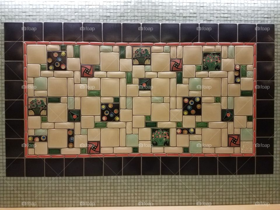 Close up of ceramic tiles