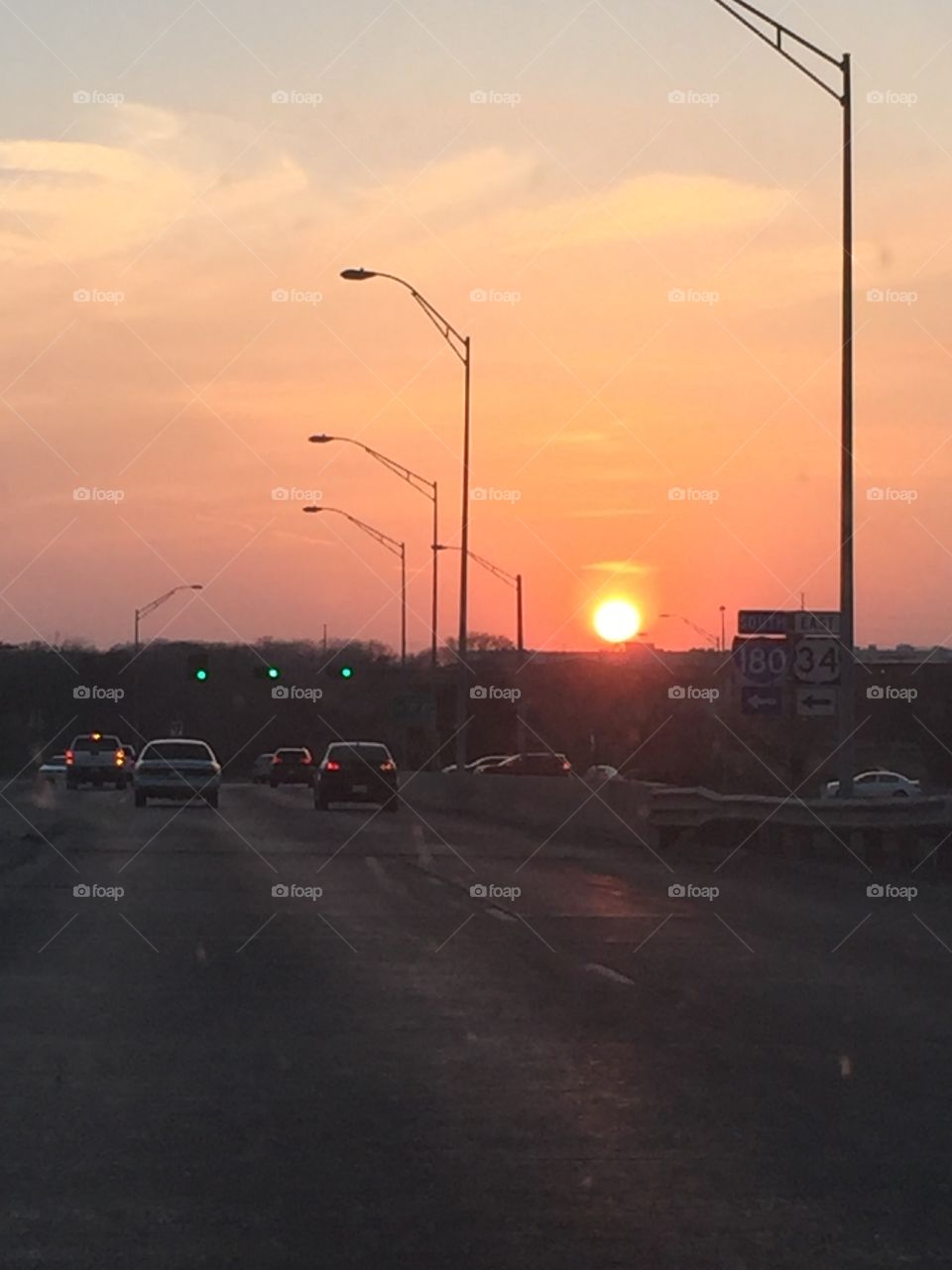 Sunset Over Road 