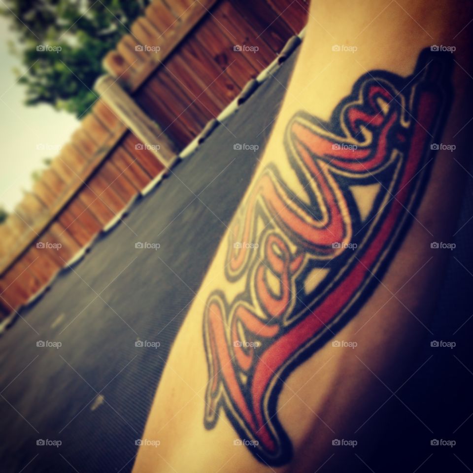 LaceUp Proud. Tattoo of artist MGK's LaceUp Movement. A nice piece of artwork, with a nice background. 