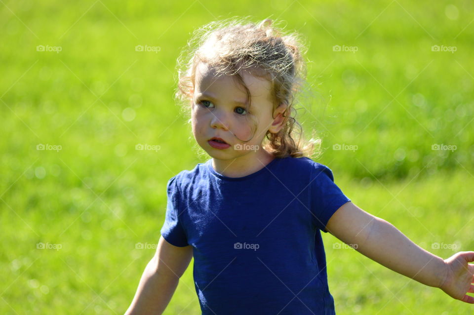 Girl on the grass series