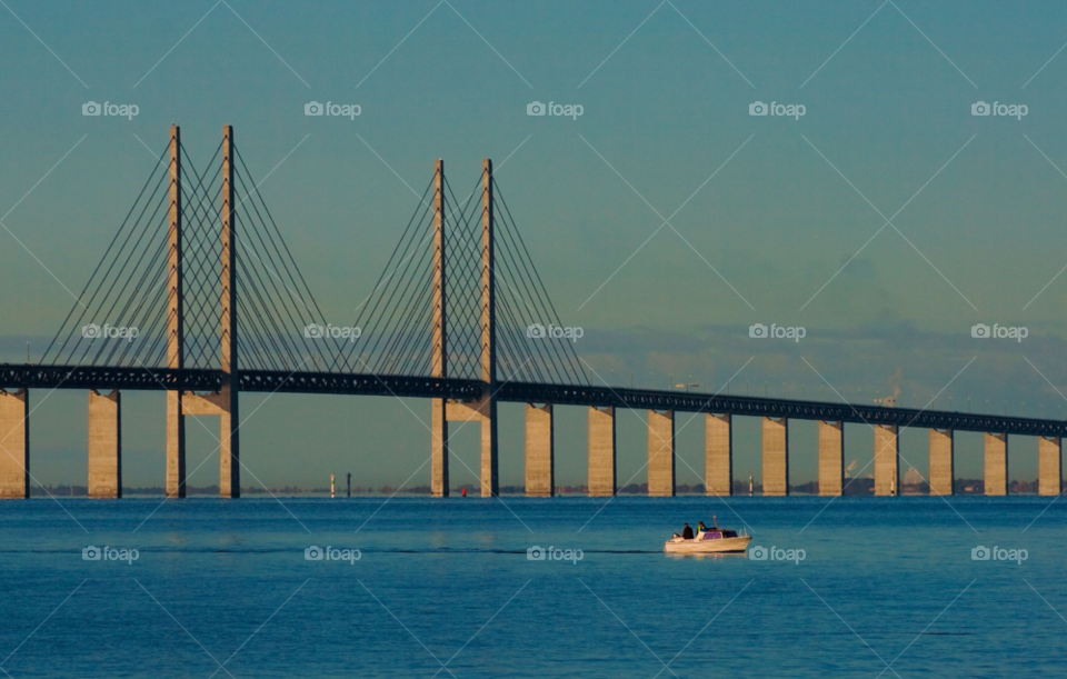 sweden blue bridge boat by bradman
