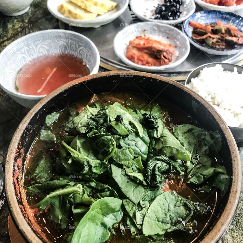 Yukgaejang (육개장) Korean Dish - Spicy Beef Soup With Vegetables 