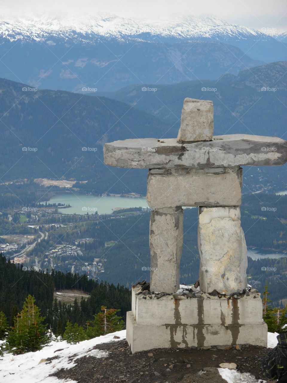 The Inukshuk greets visitors to Whistler.