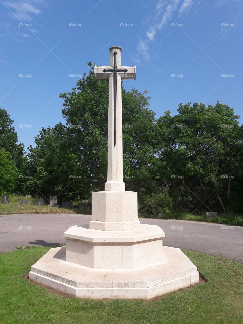 Cross monument at Arnos vale Cemetery