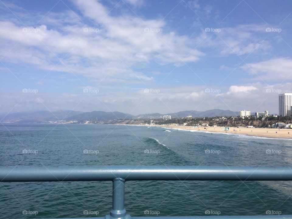 Pier view . Santa Monica pier view of the scenery. 