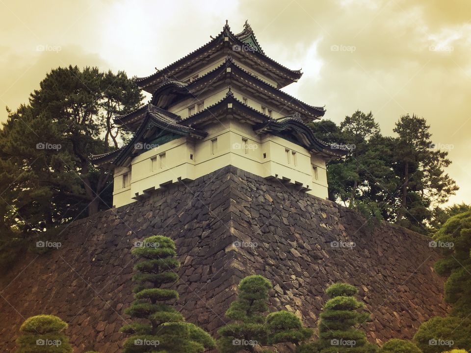 Japanese Imperial Palace. A keep/lookout at the Japanese Imperial Palace (Tokyo, Japan)