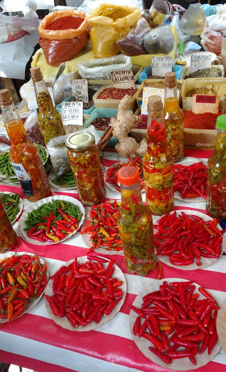peppers and spices