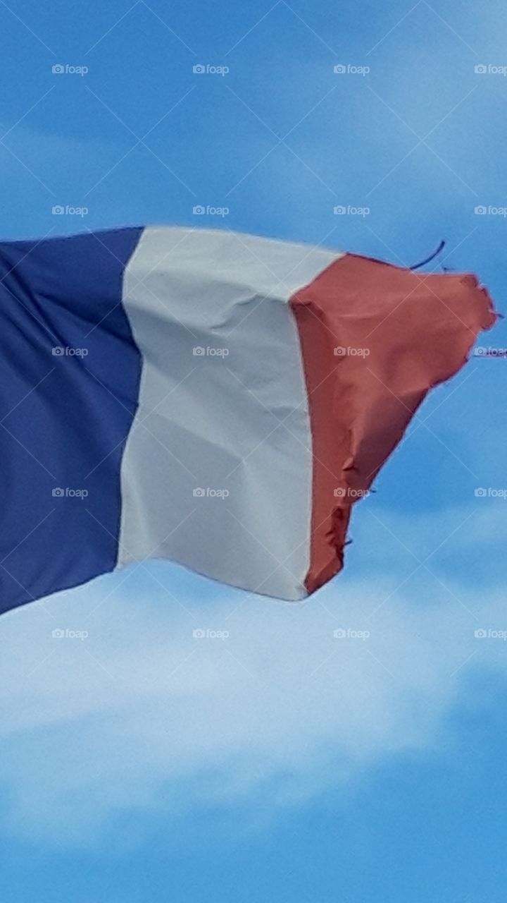 the French flag in Deauville