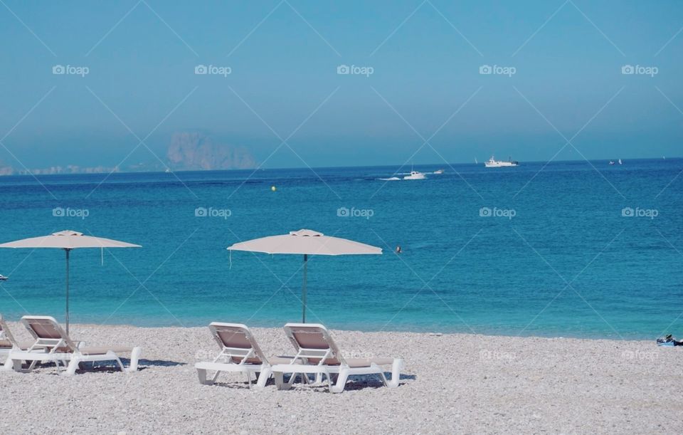 Beach#accesorries#parasol#deckchairs#sea#sand#summer