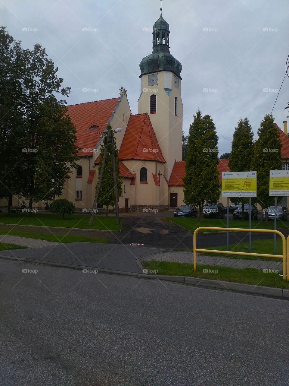 church tower town