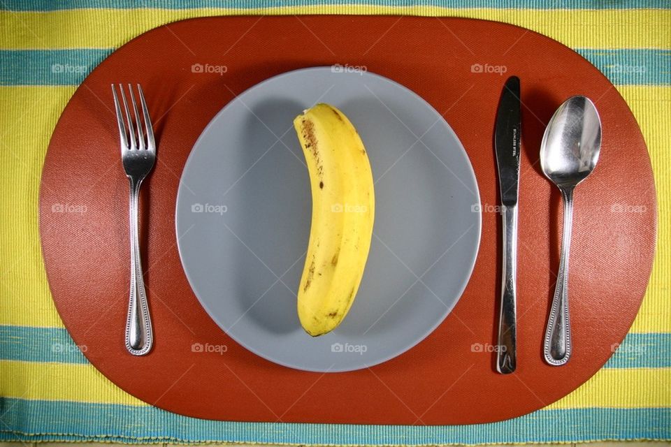 Banana on a plate