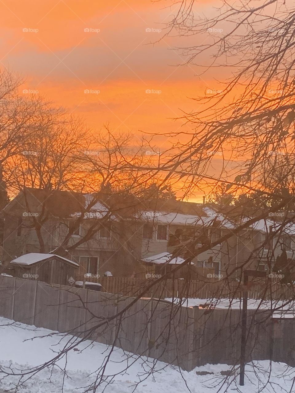 Beautiful orange sunrise