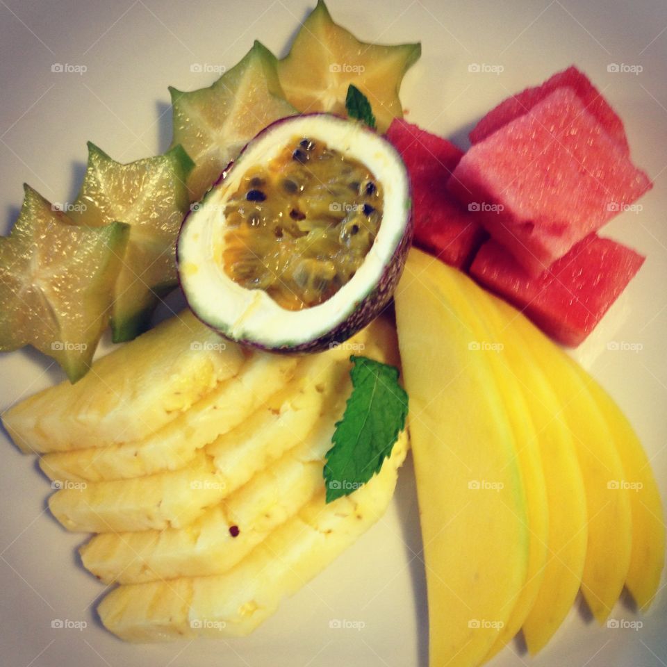 Tropical fruit salad