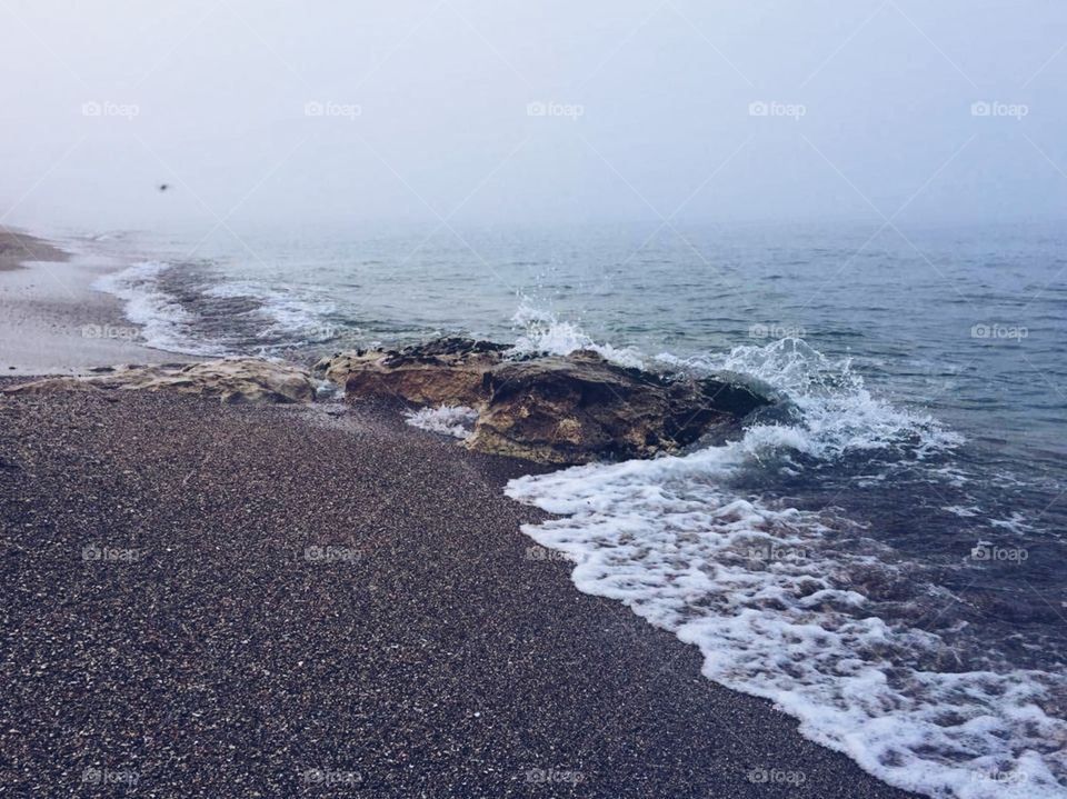 Fog at the sea