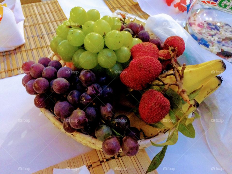 A delicious fruit arrangement