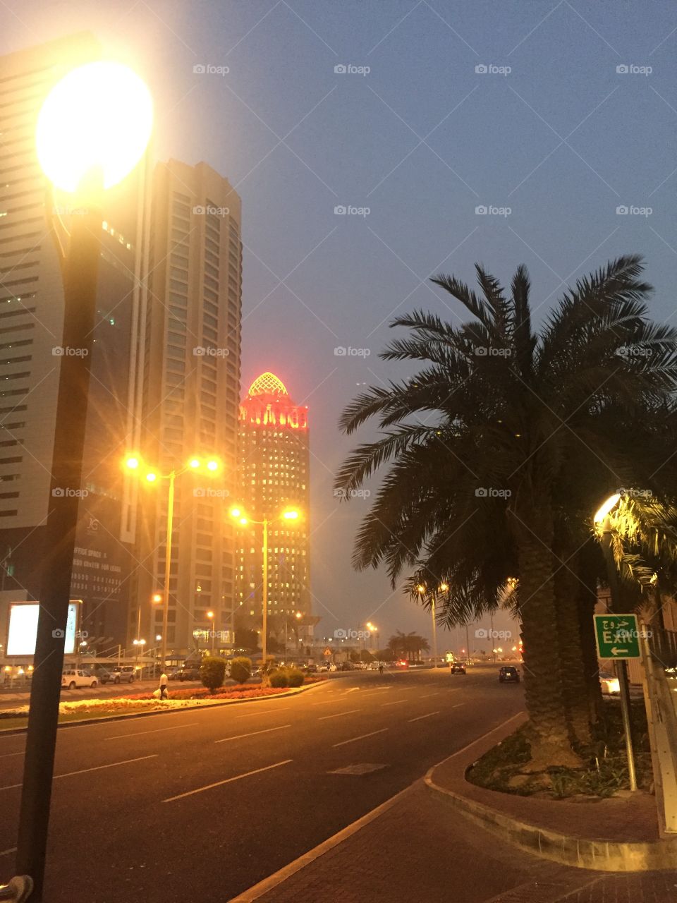 Doha at nightime
