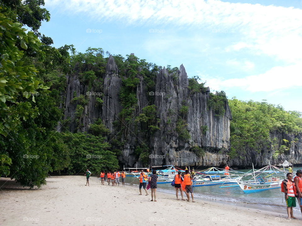 Going to Cave. Palawan, Philippines