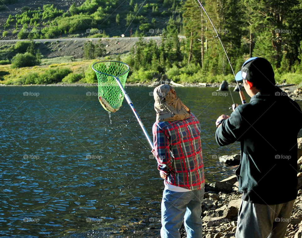 Fresh catch of fish at the lake