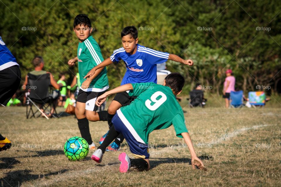 Rough moment of a soccer game