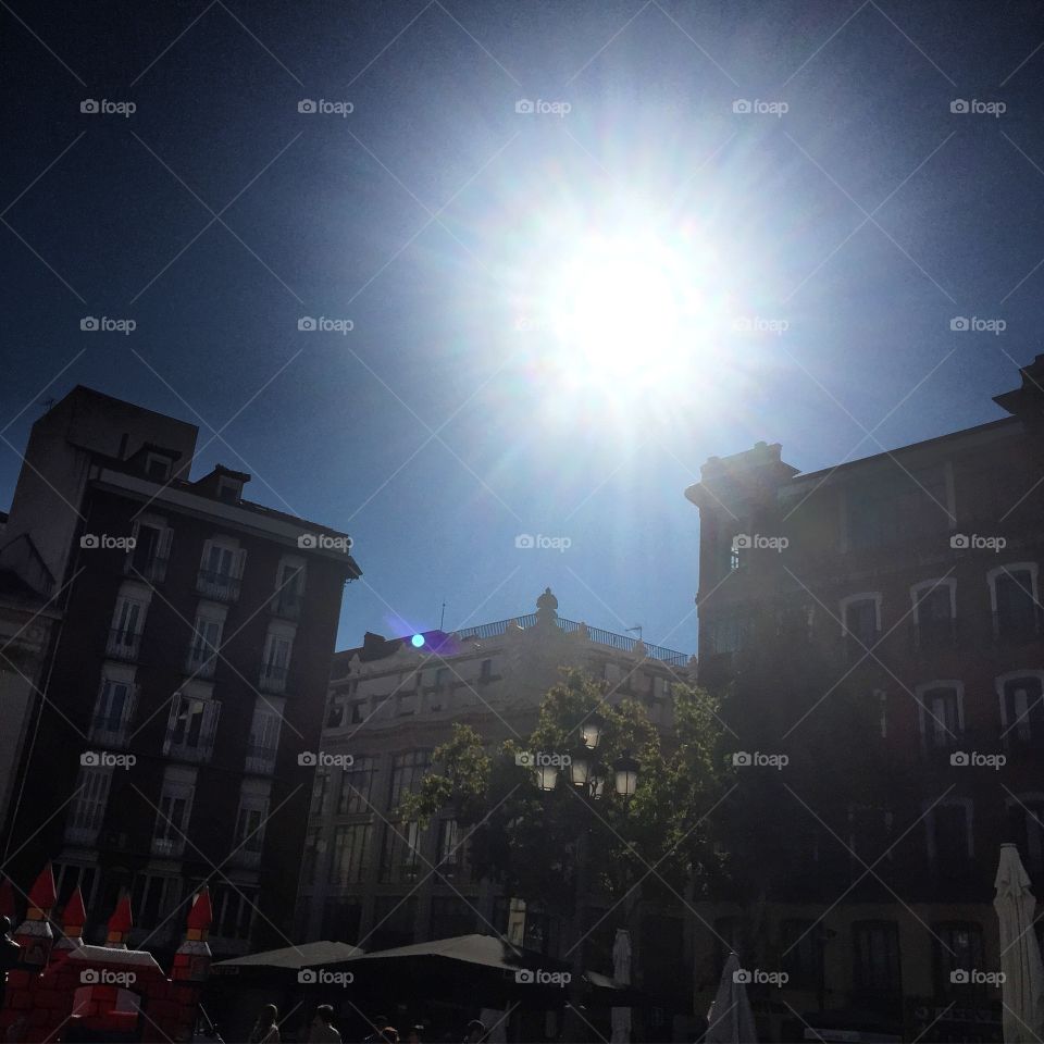 Sun. Sunny day in Madrid