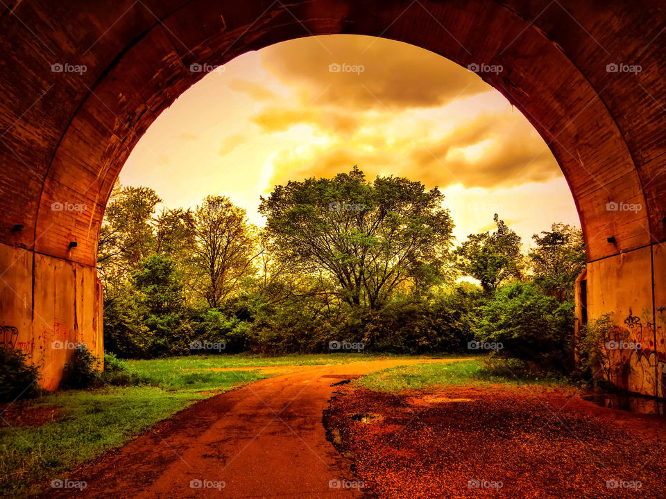 Landscape Through The Tunnel