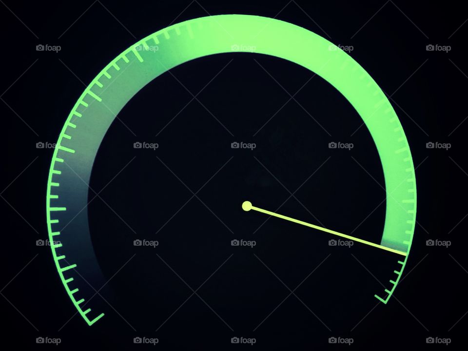 Blank meter in green 