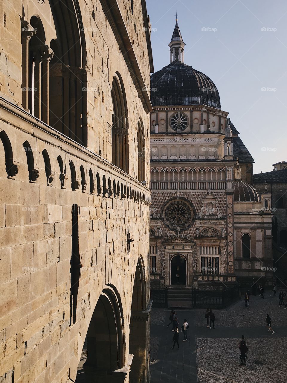 Seen from above in Bergamo Alta, Italy