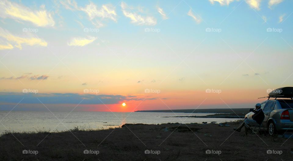 Sunset, Beach, Sea, Dawn, Water