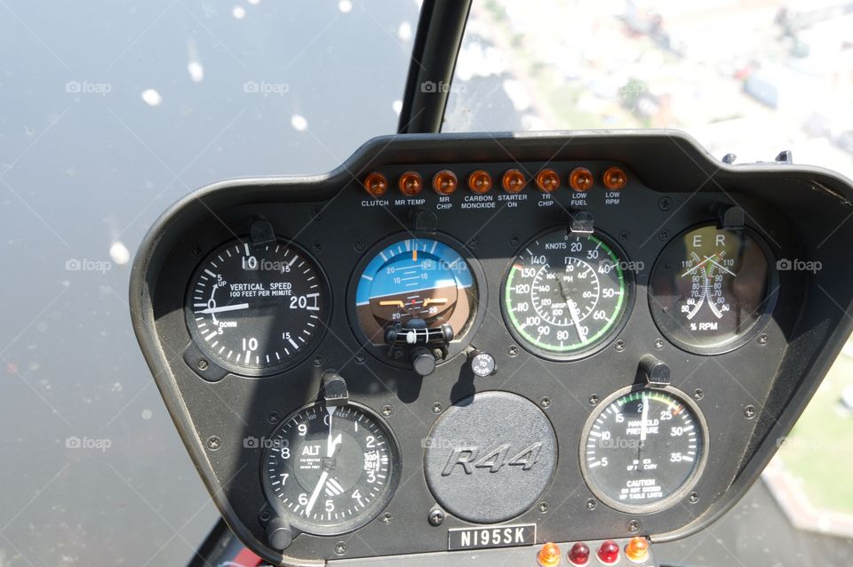 Helicopter instrument cluster.