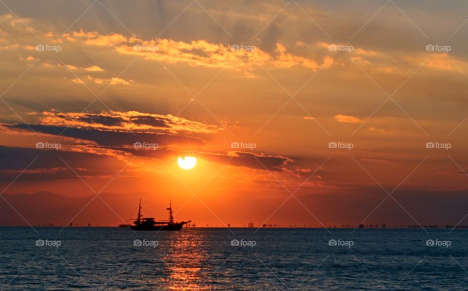 Scenic view of sunset