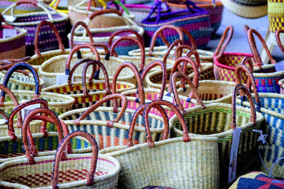 Woven Colors in Baskets