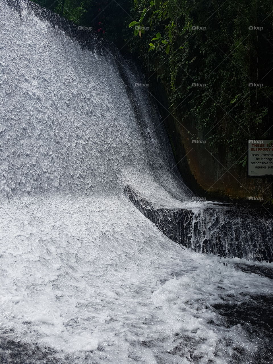 A beautiful man-made waterfalls