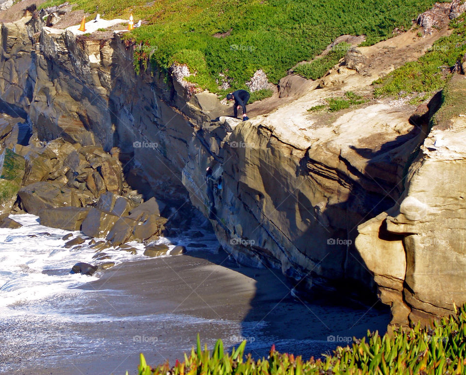 san diego california rocks diver by refocusphoto