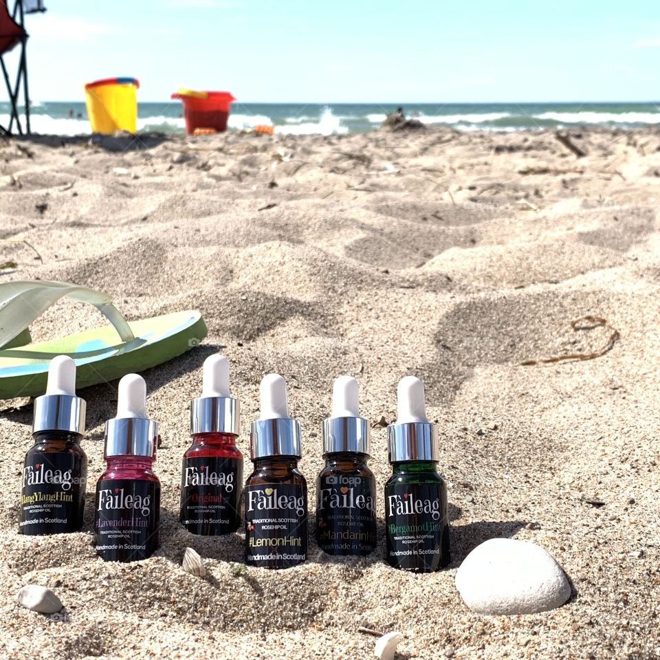 Essential Oil at the beach 