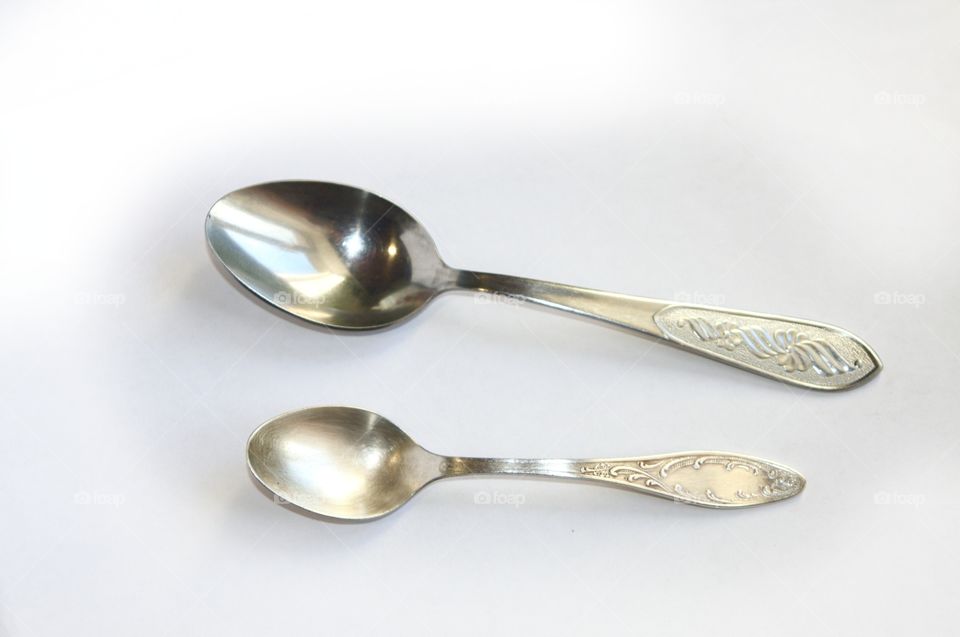 spoons on a white background