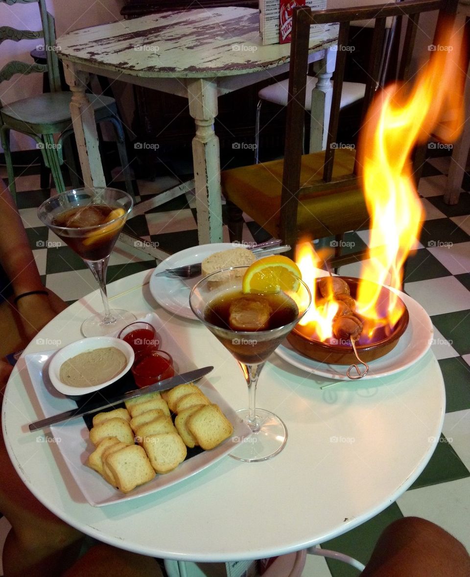 Flaming tapas
