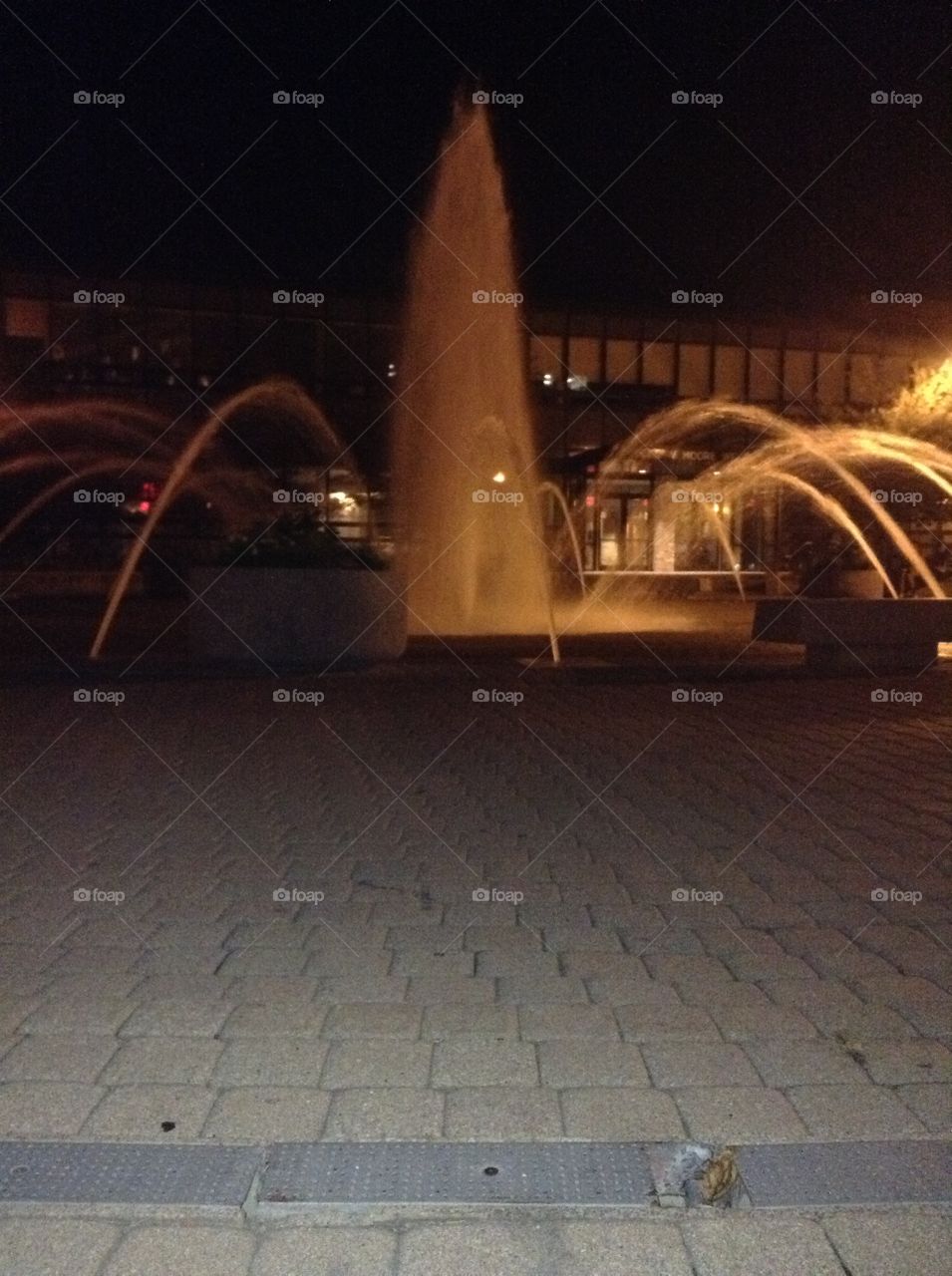 Nighttime fountain