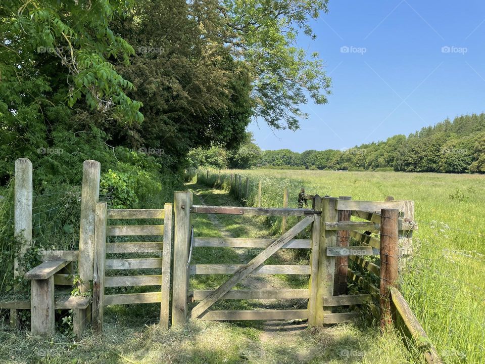 Beautiful countryside walk on a sunny day 