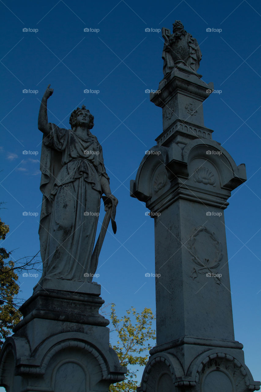 grave stone angel. stones to mark the graves 