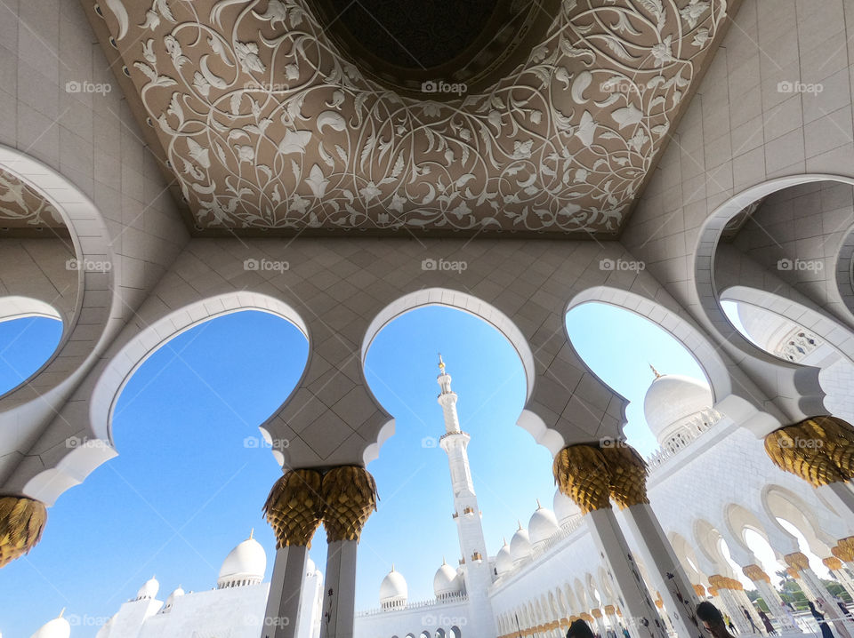 Sheikh Zayed . The most famous White mosque of Dubai