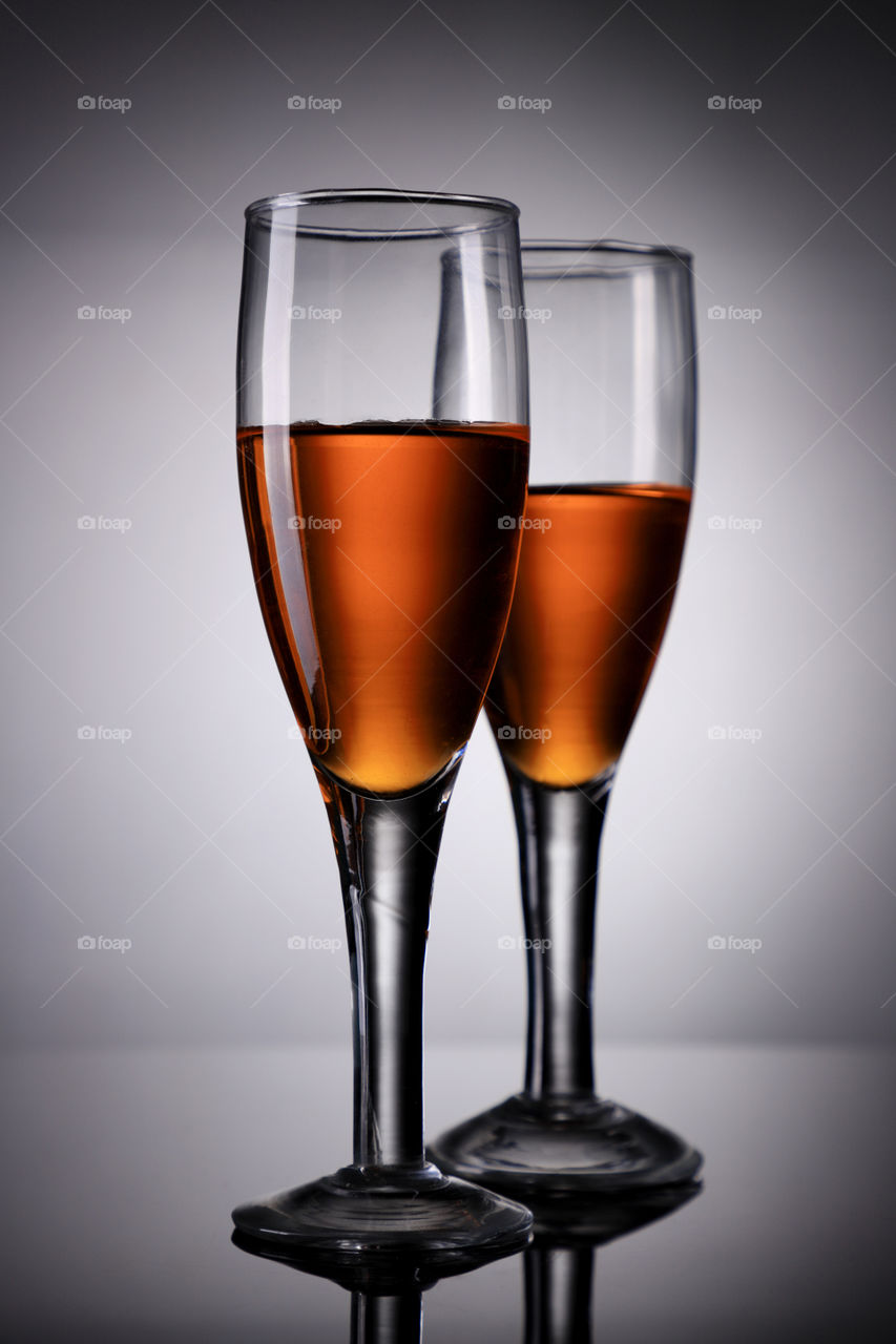 Two wine / champagne / cocktail drink