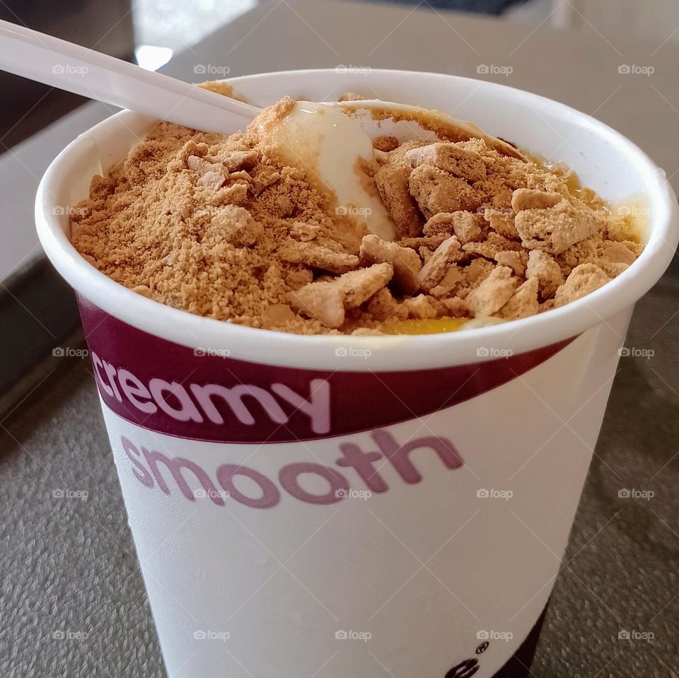 Mango Graham Fudge Sundae