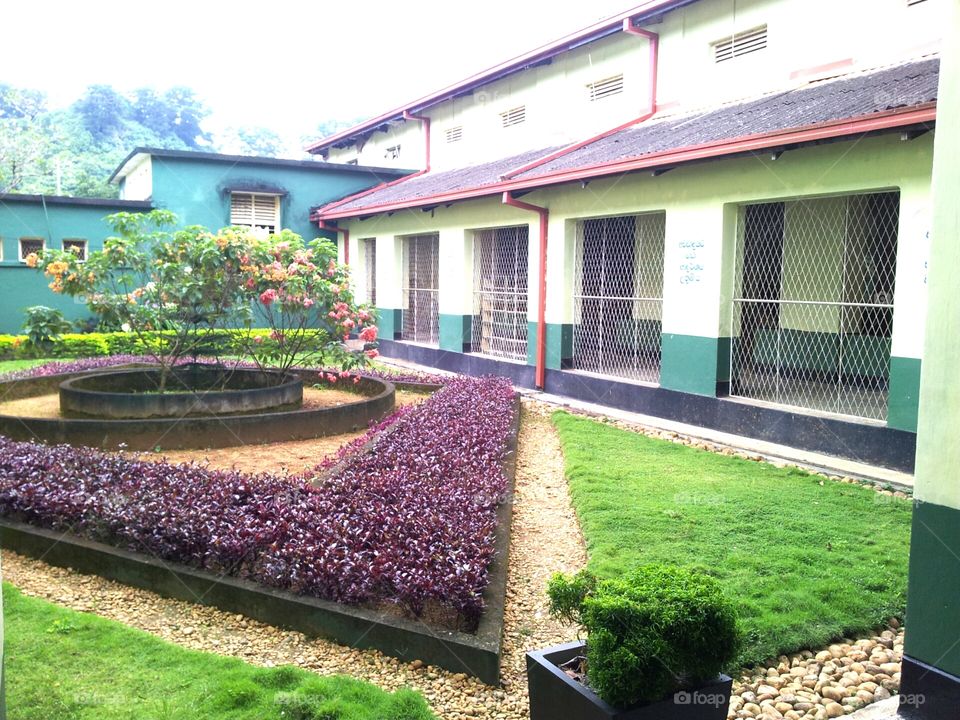 School cortyard Ratnapura Sivali Sri Lanka