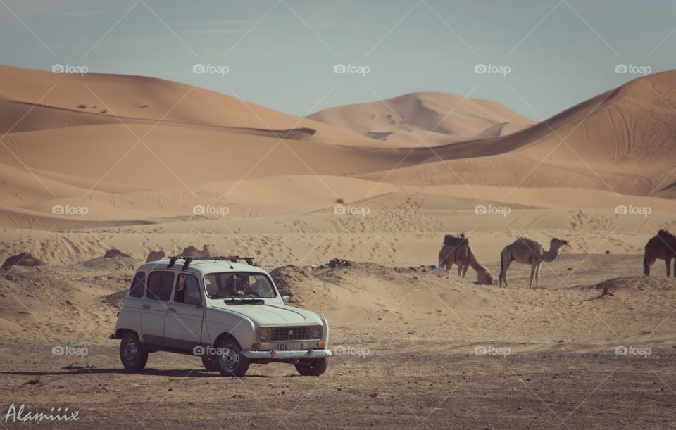 R4 on the Sahara desert - Merzouga Morocco
