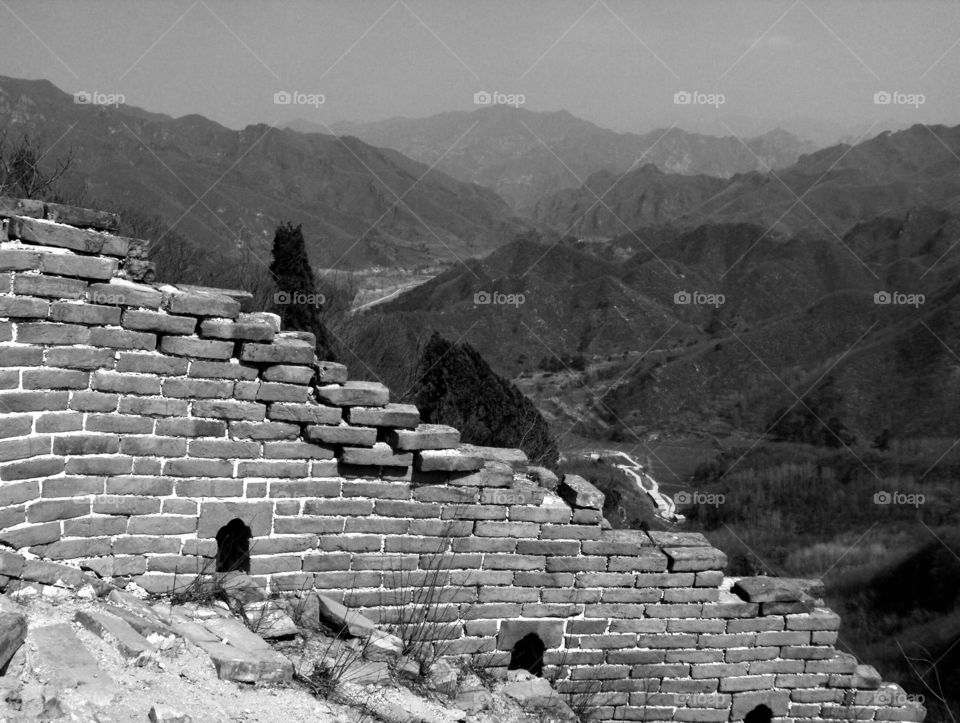 Ruins of Great Wall north of Beijing China 