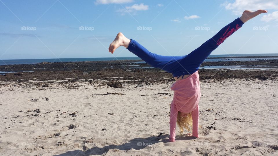 Cartwheels on the beach