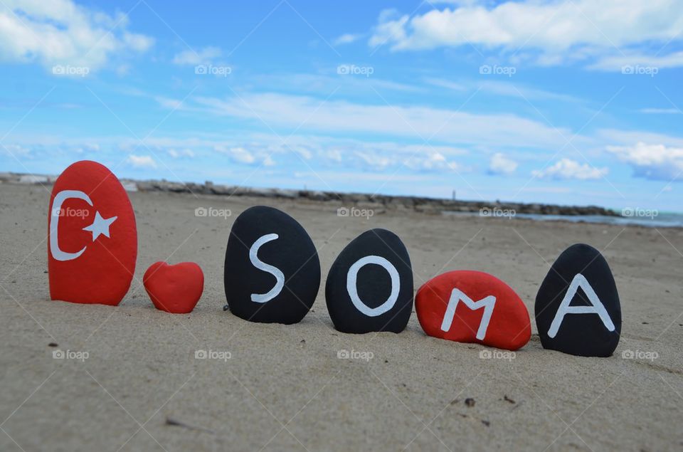 Soma, Turkey,Türkiye, souvenir on stones