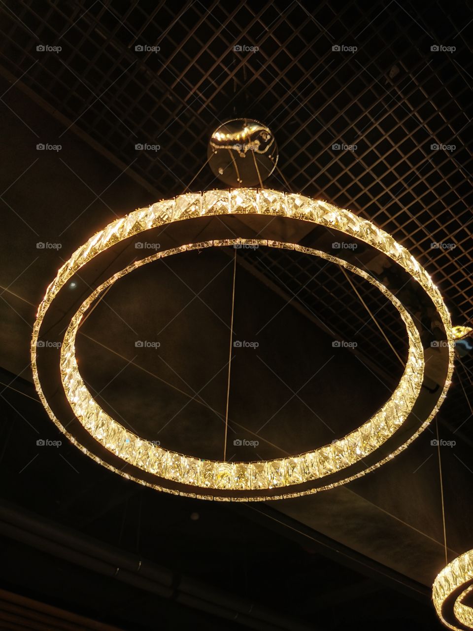 Gold lux luminous lamp view