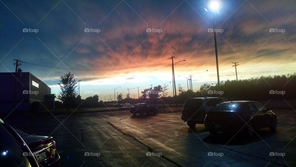 Sunset, Car, Light, Vehicle, Landscape