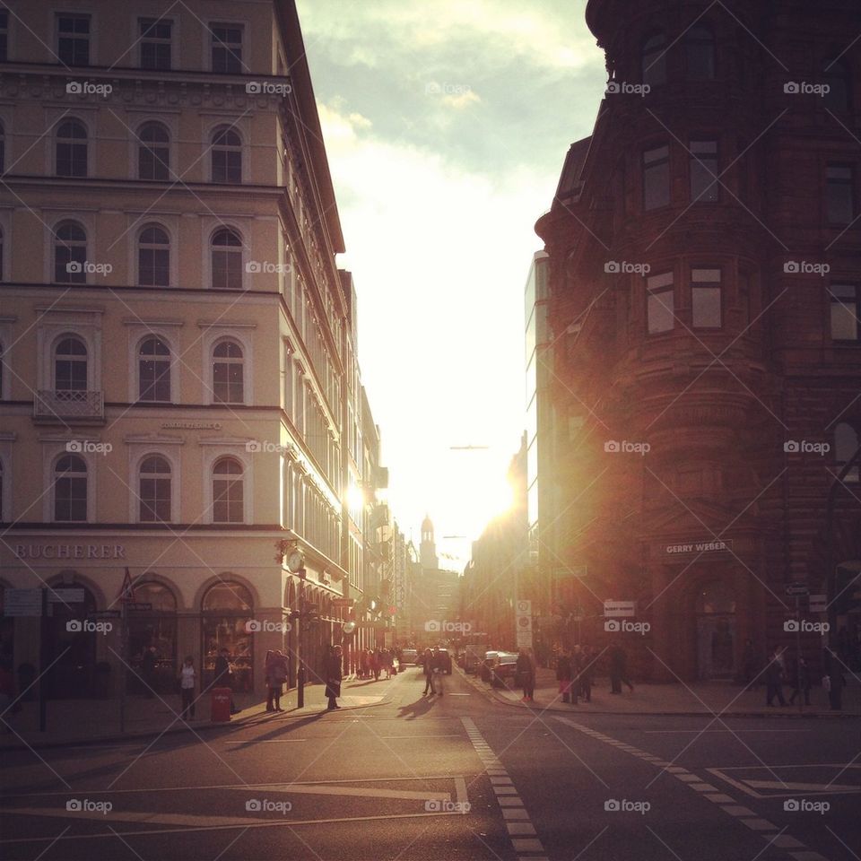 Sundown in Hamburg